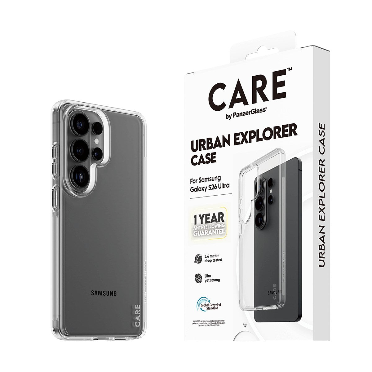 CARE™ by PanzerGlass® Urban Explorer Case Transparent Samsung Galaxy S26 Ultra